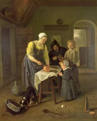 Talonpoikaisperhe aterialla, noin 1665