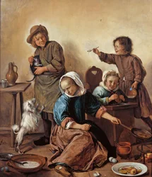 Lasten ateria, noin 1665.
