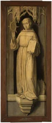 ""Saint Bernardino of Siena (1380-1444)"" (Saint Bernardino of Siena) Maalaus Jan Provost (Provoost) (1465-1529) - c 1510 - Öljy puulle Koko 123x45 cm Museo del Prado, Madrid