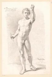 Seisova miesalasti edestä katsottuna (2. palkinto 1789)