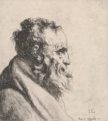 Vanhan miehen rintakuva, 1620-74.