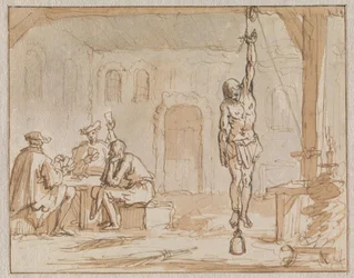 Geleyn de Schoenmakeria kidutetaan Bredassa vuonna 1572