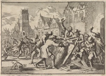 Dordrechtin mellakka, jossa ihmiset tuhosivat Cornelis de Wittin kuvan, 1672