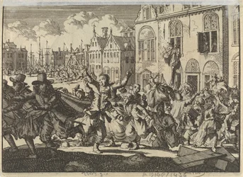 Enkhuizenin kapina, jossa vara-amiraalien Kwastin ja Turkin talot tuhoutuvat, 1635