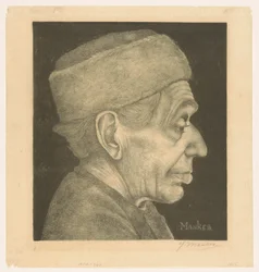Douwen muotokuva hatun kanssa
