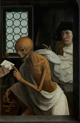 Detail of Death and the Miser, n. 1515-21 (öljy paneelissa)