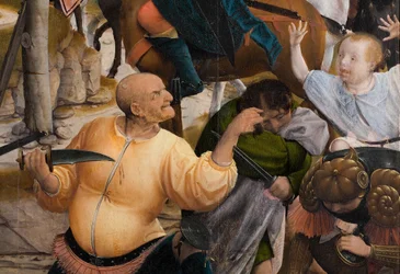 Yksityiskohta ristiinnaulitsemisesta (öljy paneelissa)