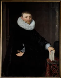 muotokuva mr. Perjantai Van Vollenhoven Jr. Jan Van Ravesteynin maalaus (noin 1570 - 1657) Ec. Hol., noin 1620. Öljy kankaalle. Mitat: 1,31 x 1,03 m. Lille, Kuvataidemuseo