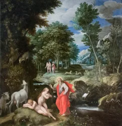 Eevan luominen, noin 1586-89 (öljy kankaalle).
