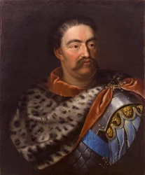 Puolan kuninkaan ja Liettuan suurherttua Johannes III Sobieski 1629-1696 muotokuva