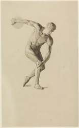 Discusthrowerin kipsimalli