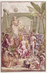 Carl Linnaeuksen (1707-78) "Hortus Cliffortianuksen" etulevy