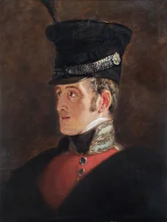 Kenttämarsalkka Sir John Colbornen muotokuva, brittiläinen sotilas, 1821.