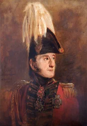 Kenraali Lord Edward Somersetin muotokuva, brittiläinen sotilas, 1821