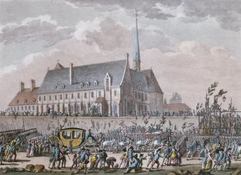 Ranskan kuninkaallinen perhe ohittaa Passyn luostarin matkallaan Versailles