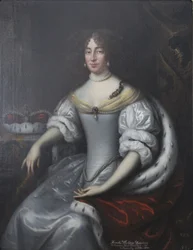Muotokuva Brandenburgin Dorotheasta, syntynyt von Schleswig-Holstein-Sonderburg-Glücksburg (1636-1689).