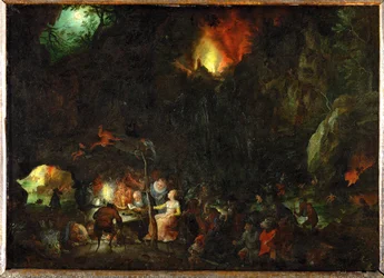 Pyhän Antonius Suuren kiusaaminen (maalaus kuparille)