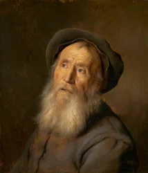 Parrakas mies, jolla on baretti, noin 1630 (öljy paneelille).