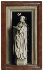 Annunciation Diptyykki, oikea paneeli, 1434-1435