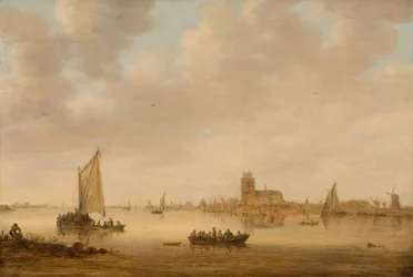 Näkymä Dordrechtiin Dordtse Kililtä, ​​1644.