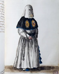 Neitsyt Marian esirukouksen liitto, perustettu vuonna 1662 Pyhän Viton ja Modeston seurakuntakirkossa Venetsiassa, osa II, f 81, Giovanni di Grevembroch tai Grevenbroch (1731-1807)