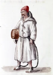 Galeria 1600-1700-luvulta. Akvarellipiirustus ja muste Jan van Grevenbroekin (tai Giovanni Grevenbroichin (Grevenbroich) (1731-1807) käsikirjoituksesta "Venitsialaisten tulli")