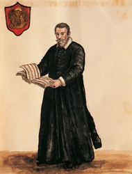 Italia, Venetsia, italialaisen säveltäjän Claudio Monteverdin (1567 - 1643) muotokuva
