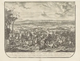 Ontzet van Turijn, 1706 Näkymä ja esitys Torinon edessä 7.9.1706 annetusta taistelusta (otsikko esineessä)