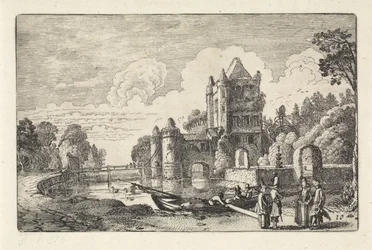 Maisema Amsterdamin portilla Haarlemissa Maisemat (sarjan nimi) Amenissimae aliquot requculae (sarjan nimi)