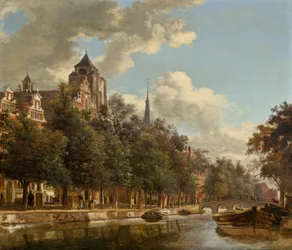 Katso alas hollantilaista kanavaa, c. 1670.