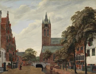 Näkymä Oude Delftin kanavalle, Delft, n. 1660