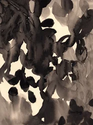 Leaves Abstract in Ink, n.2019 (muste paperille)