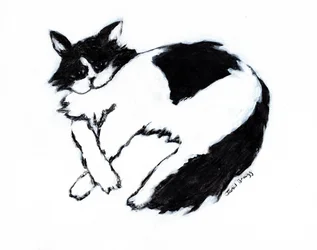 Thomas Lounging II, n. 2019 (sekatekniikka paperille)