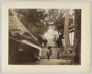 Midzutani, Nara, Japani (käsinvärinen mustavalkokuva)