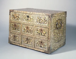 Lipasto, 1500-luvun loppu (nambanlakka & helmikuori ja lakattu puu)