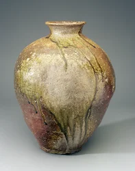 Suuri purkki, Shigaraki-uunit, Shiga, Muromachi-kausi, noin 1400-1500-luku (keramiikka)