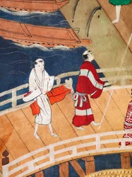 Osakazu Byobu - Japanilainen kahdeksanruutuinen taittuvanäyttö (maalaus)