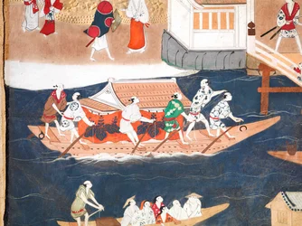Osakazu Byobu - Japanilainen kahdeksanruutuinen taittuvanäyttö (maalaus)