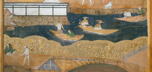 Osakazu Byobu - Japanilainen kahdeksanruutuinen taittuvanäyttö (maalaus)