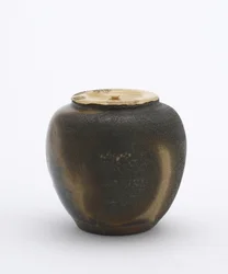 Tea caddy, imo-no-ko tyyppi, Aichin prefektuuri, Edo-kausi (keraaminen)