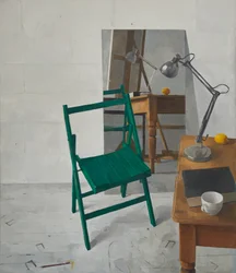 Studion sisätilat, 2016 (öljy kankaalle)