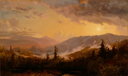 Auringonlasku myrskyn jälkeen Catskill-vuorilla, n. 1860
