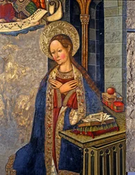 Marian ilmestys,1457 (tempera puulle)