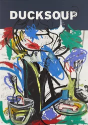 Ankkakeitto, 2015 (sekatekniikka akvarellipaperille paneeliin kiinnitettynä, resepti kääntöpuolella)