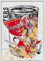 Soup Can 5 Daughters, 2019 (maali ja muste kankaalle)