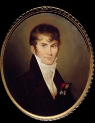 Napoleon Bonaparten sihteerin paroni de Menevalin (1778-1850) Claude Francisin muotokuva. Jean Baptiste Isabeyn (1767-1855) maalaus