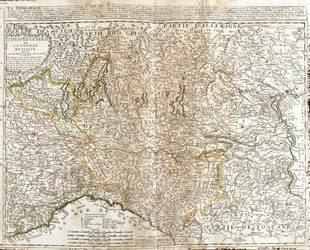 Sveitsi (kantoni: Ticino), Italia (alue: Aostanlaakso, Piemonte, Lombardia, Trentino-Alto Adige, Veneto, Friuli-Venezia Giulia, Emilia-Romagna, Toscana, Liguria).