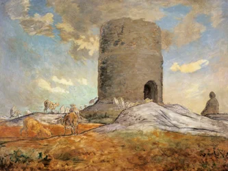 Chaillyn torni Barbizonissa, kirjoittanut Jean-Jean-Francois Millet (1814-1875).