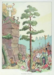Druid-festivaali Maennelsteinissa, Alsace, kuvitus teoksesta "Histoire d