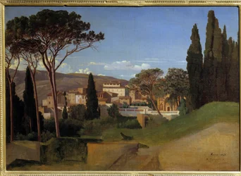 Näkymä roomalaisesta huvilasta Achilles J. Benouvillen (1815-1891) maalaus 1844 su. 0,51 x 0,72 m Pariisi, musee d